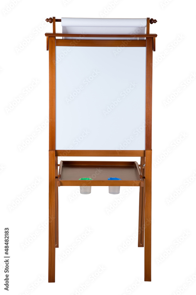 easel isolated with white background easel isolated with white background