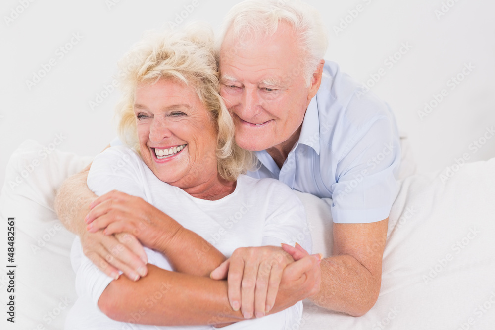 Old couple embracing Old couple embracing
