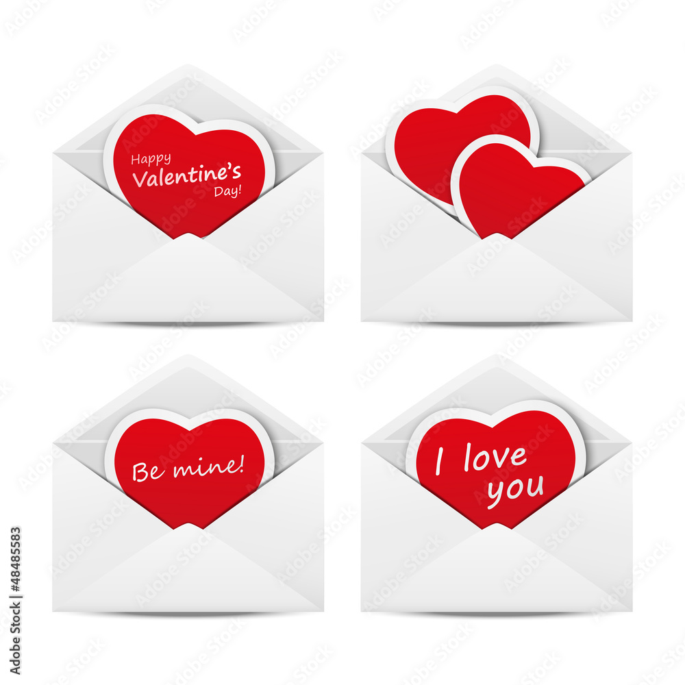 Love mail with heart cards