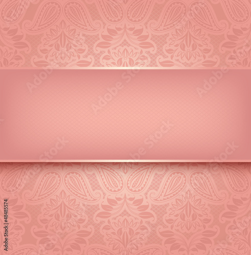 Decorative pink template - Vector illustration 10eps