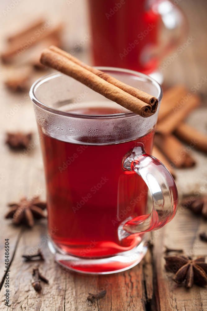 glass of mulled wine glass of mulled wine