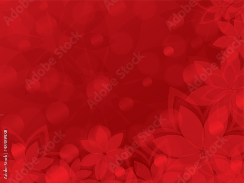 red valentine floral background