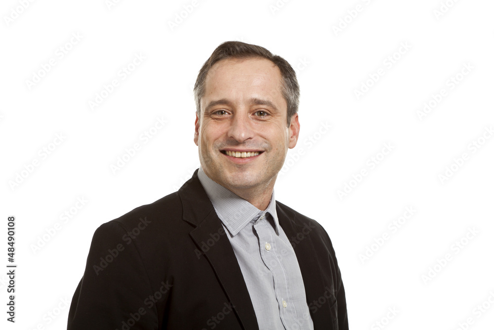 portrait of adult man, isolated on white background portrait of adult man, isolated on white background