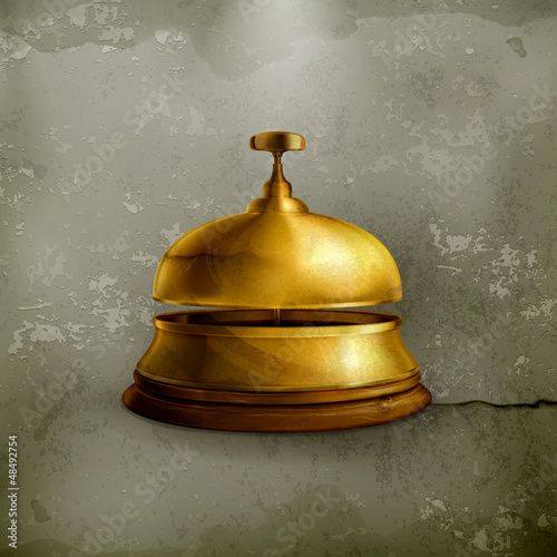 Reception Bell, old-style vector