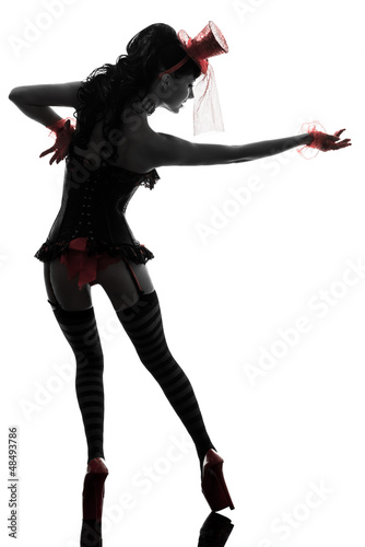 sexy woman stripper showgirl silhouette