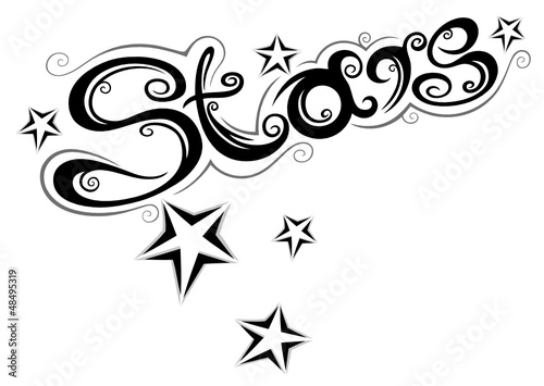 Stars, Sterne, Logo, vector, black & grey