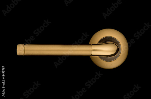 doorhandle isolated on black background