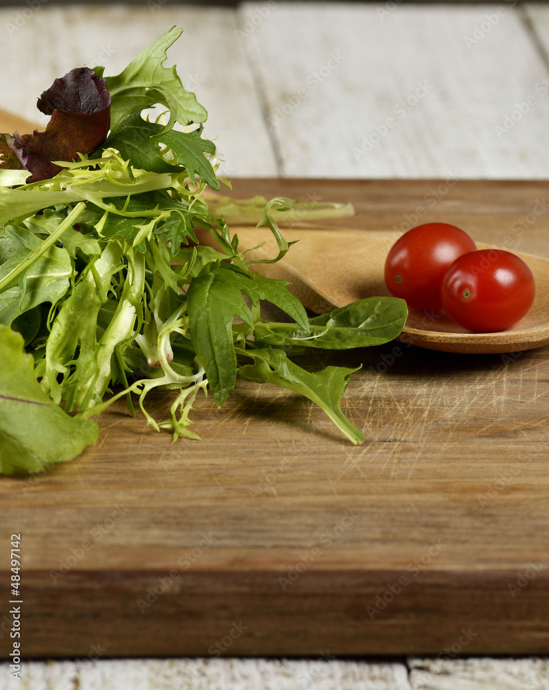 Salad Leaves And Tomatoes Salad Leaves And Tomatoes
