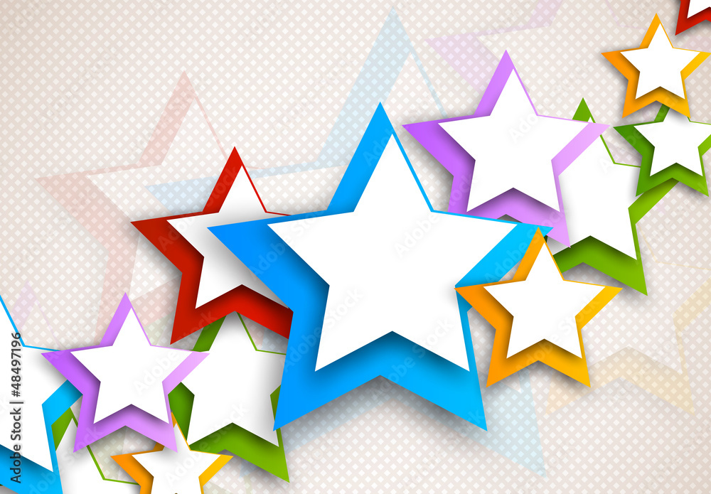 Background with colorful stars Background with colorful stars