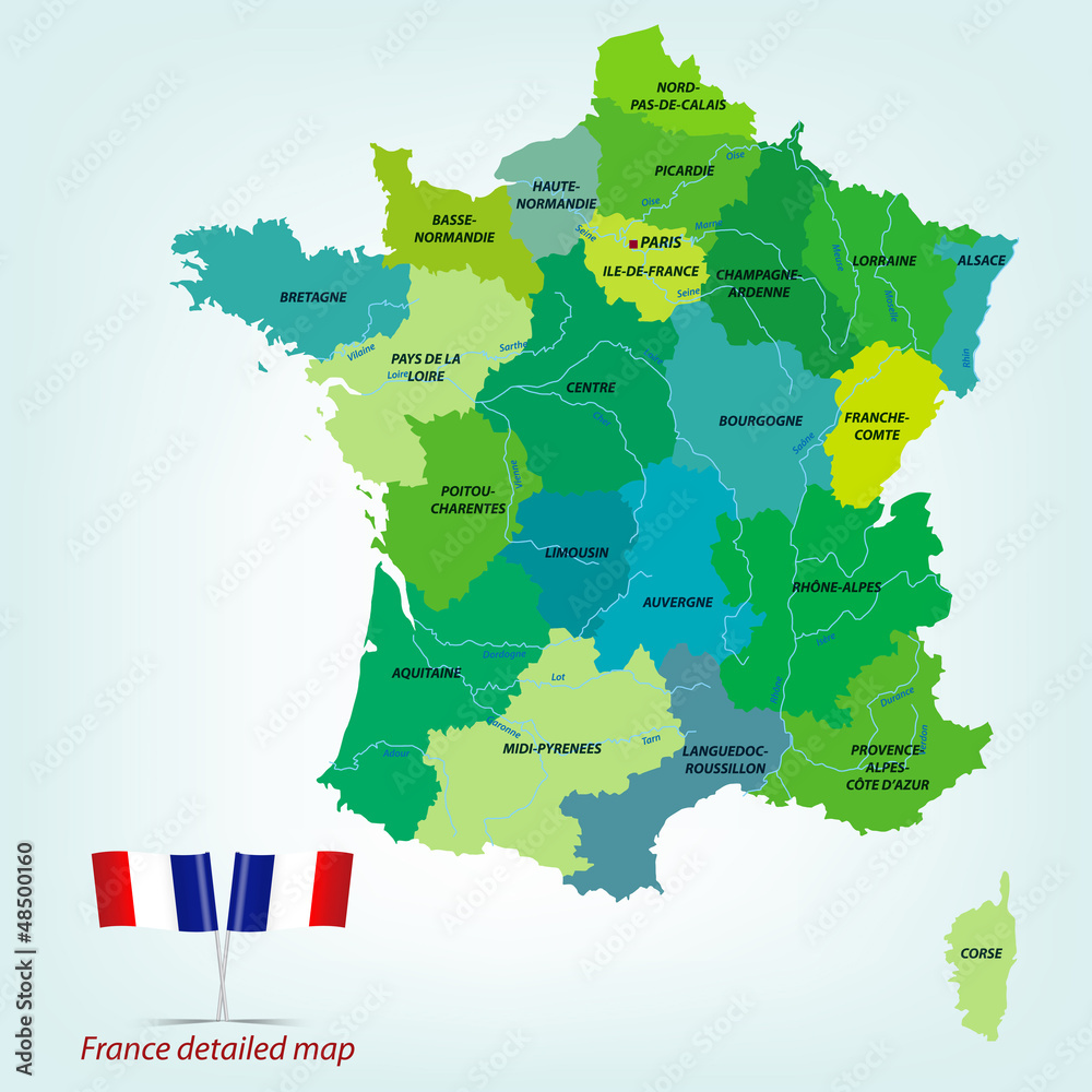 Fototapeta premium France_Map