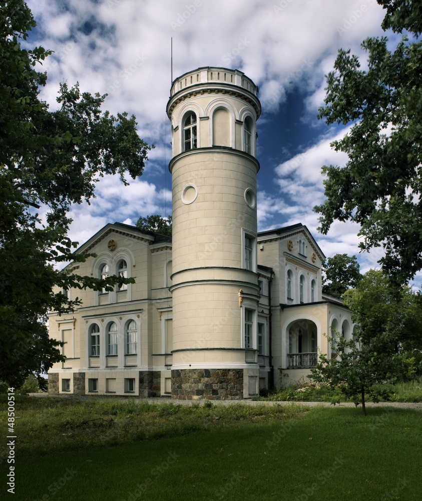 Palace in Dobramysl in Poland
