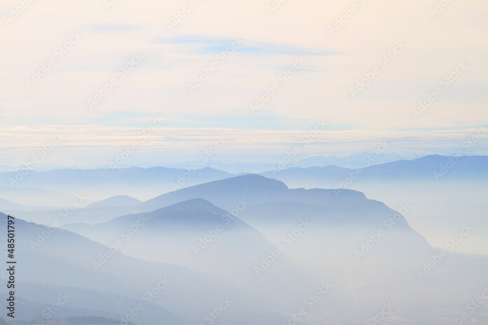 Scenic view of blue ridge mountains