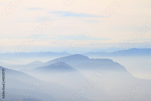 Scenic view of blue ridge mountains