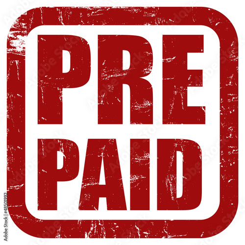 Εκτύπωση καμβά Grunge Stempel rot PREPAID