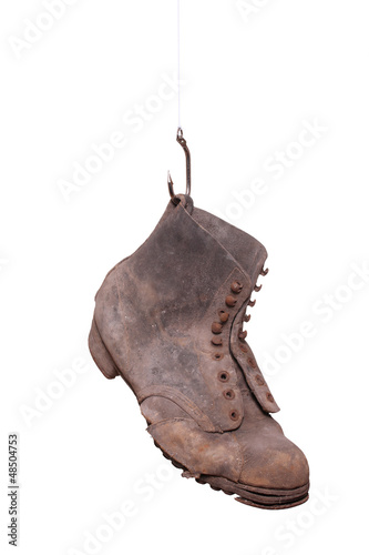 fishhook with old boot