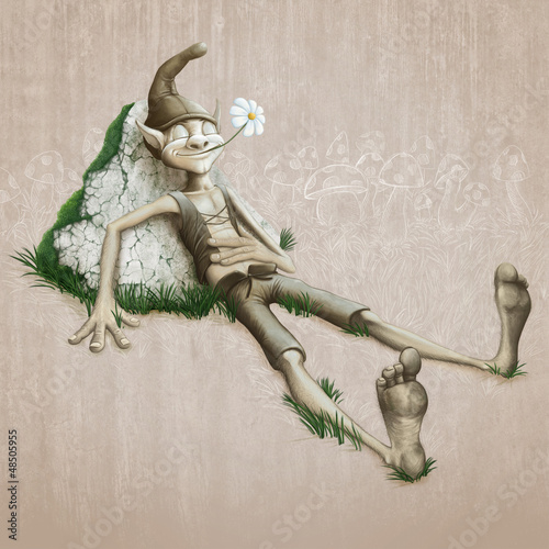 Obraz na plátně Relaxed elf