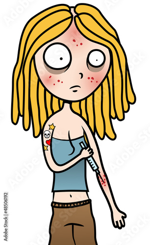Drug addict girl