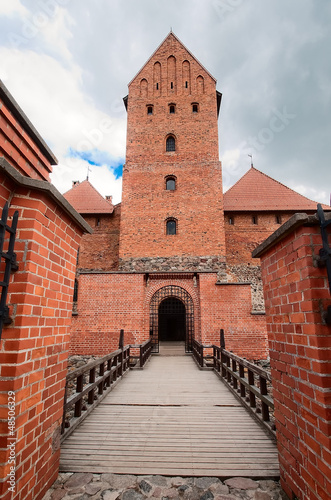 Entrance to the old brick castle in Trakai