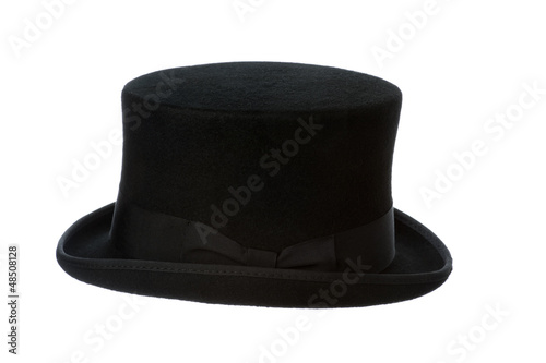 top hat side view isolated on white