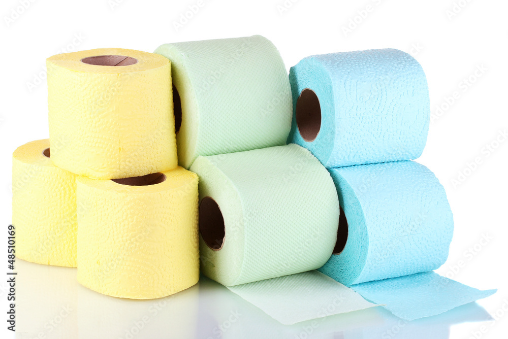 rolls of toilet paper isolated on white rolls of toilet paper isolated on white