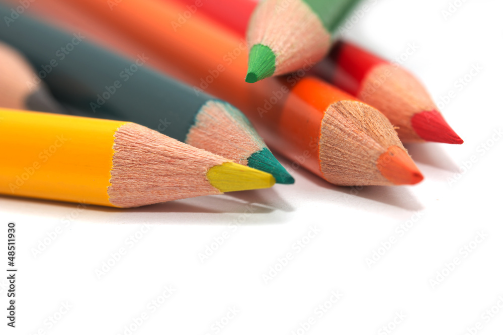 Obraz premium colored pencils. macro