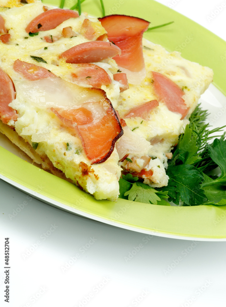 Bacon and Sausage Omelet