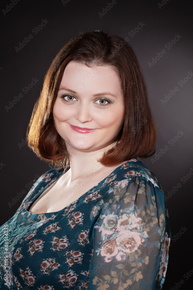 portrait of beautiful brunette plus size young woman portrait of beautiful brunette plus size young woman
