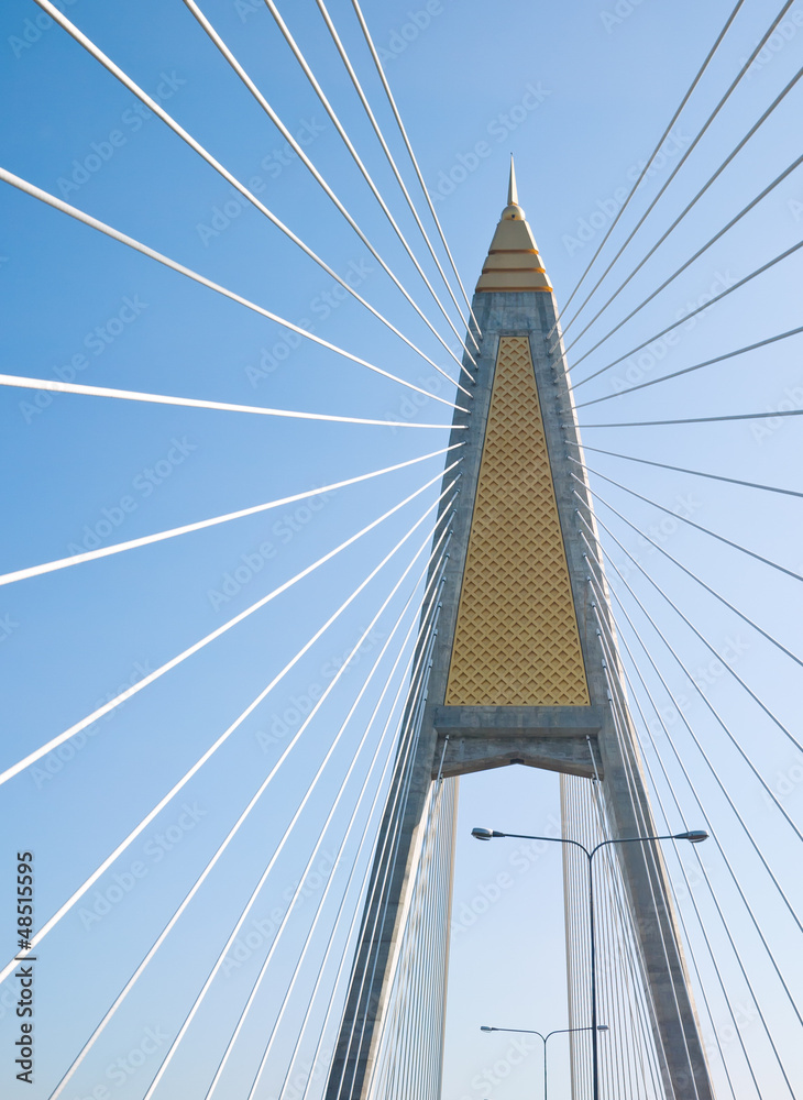 Fototapeta premium cable stayed bridge in bangkok