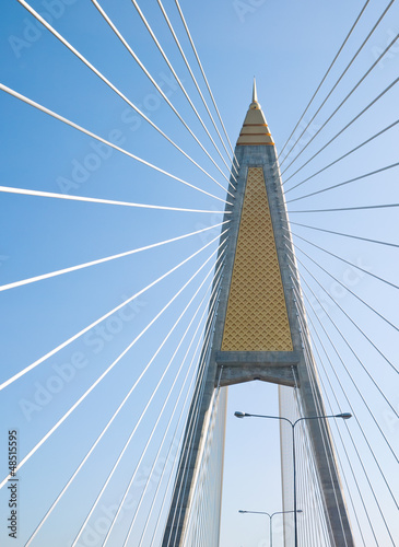 Fototapeta Naklejka Na Ścianę i Meble -  cable stayed bridge in bangkok