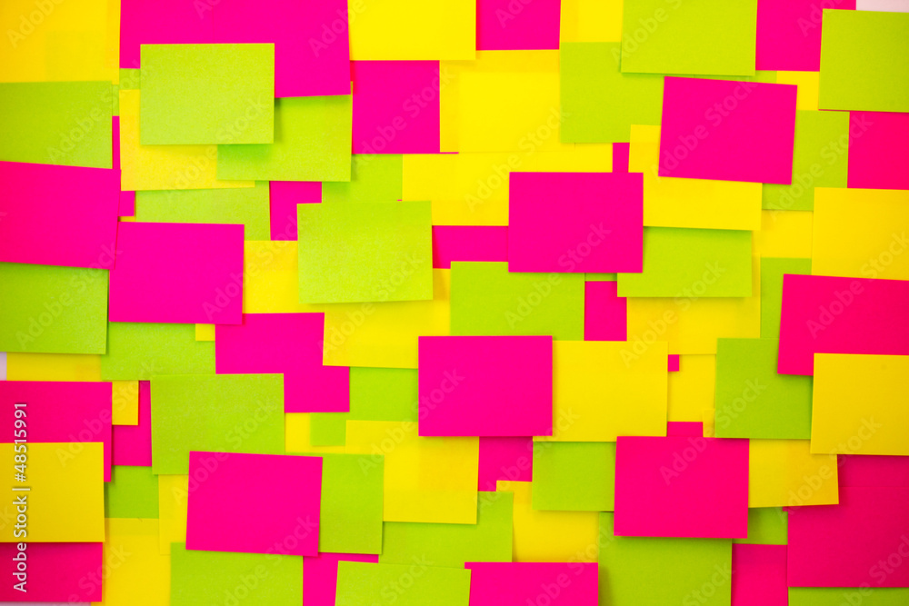 Post-it notes of different colors Post-it notes of different colors
