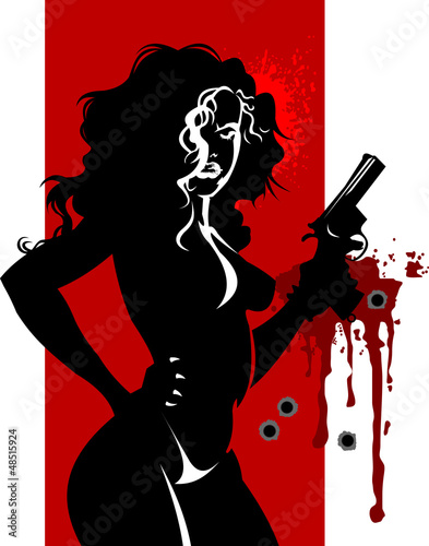 woman killer in red