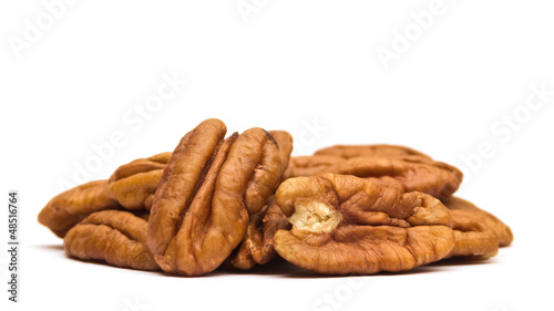 Pecan Nuts Isolated on White