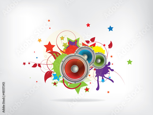 abstract music background with Sound Speaker