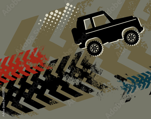 Off-road absctract background, vector illustration