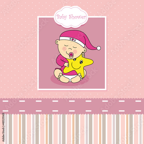 Tarjeta nacimiento bebe niña