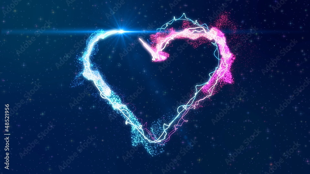 heart made from particles