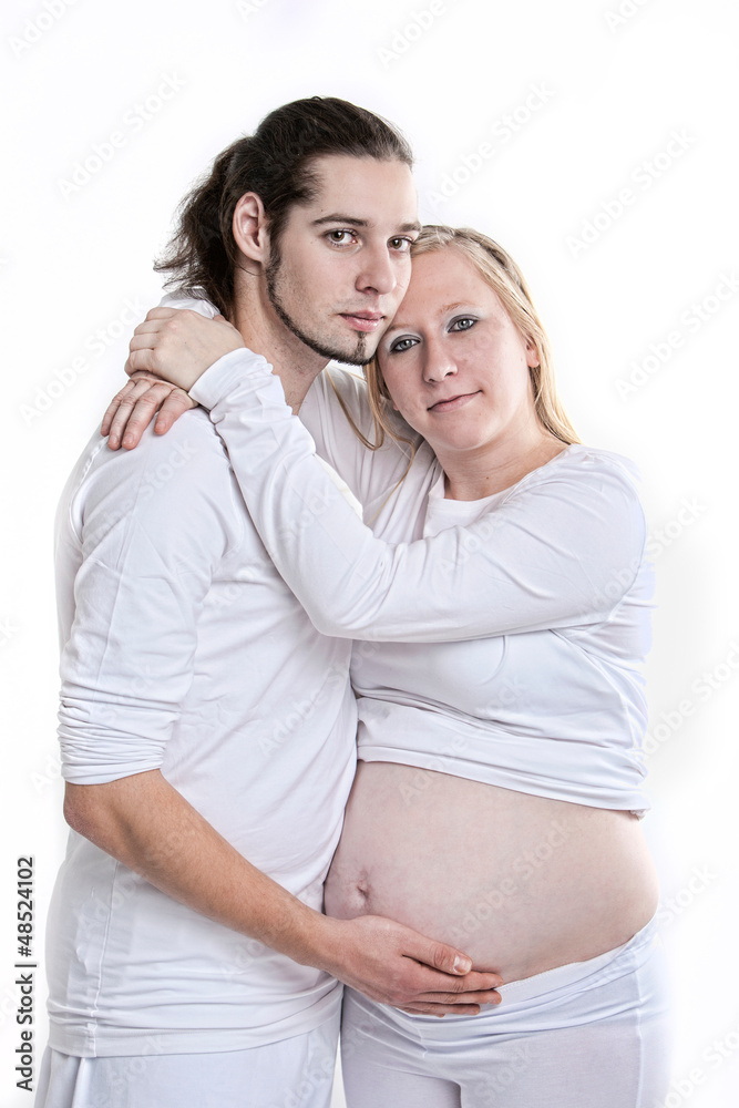 Junges Paar mit Babybauch Junges Paar mit Babybauch