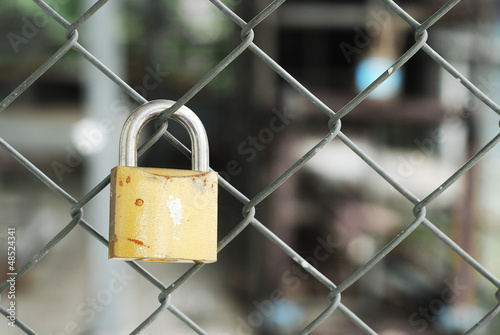 Lock on fence