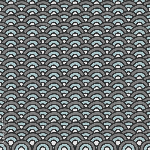 szare i niebieskie fale geometryczny wzór na białym tle