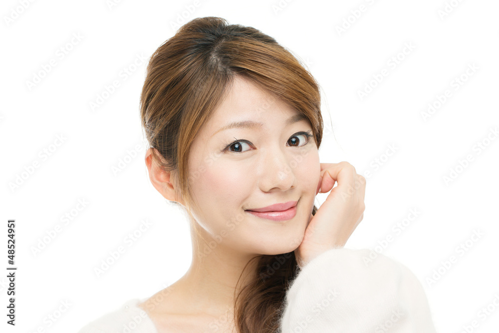 Beautiful asian woman isolated on white background Beautiful asian woman isolated on white background