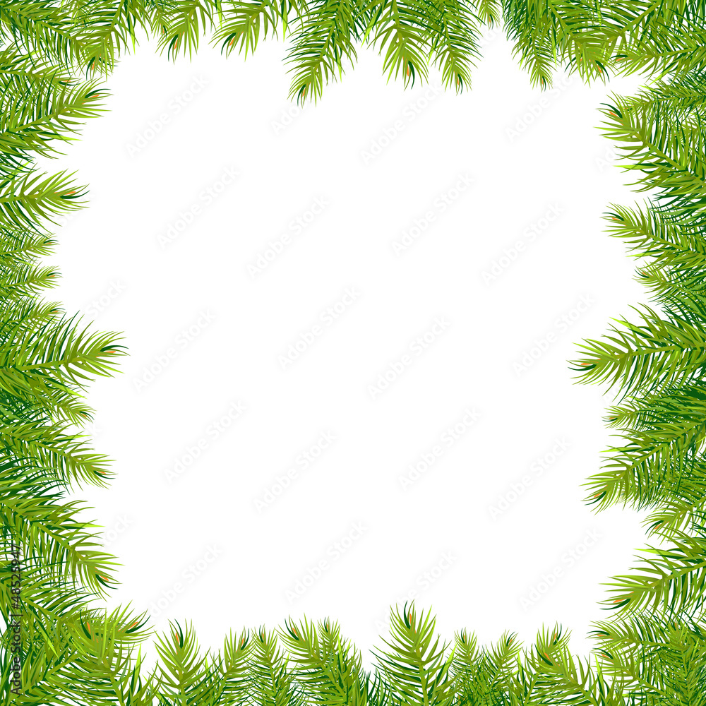 Frame With Christmas Tree Frame With Christmas Tree
