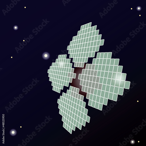 Satellite with radioelements