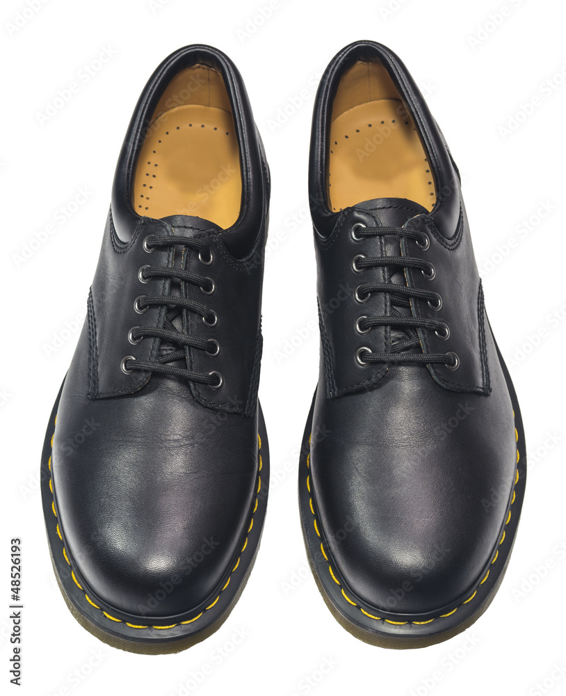 Black Men's Shoes Isolated on White Black Men's Shoes Isolated on White