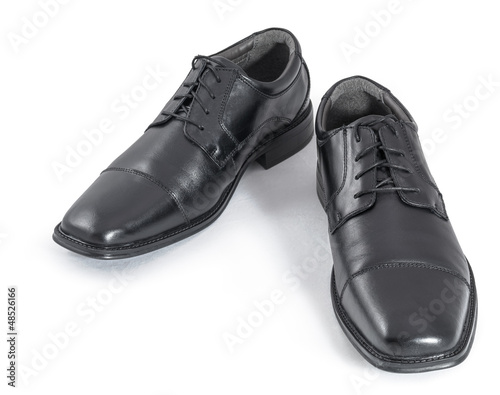 Black Men's Shoes Isolated on White