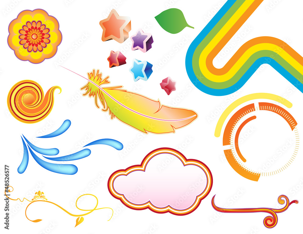 Obraz premium Summer design elements