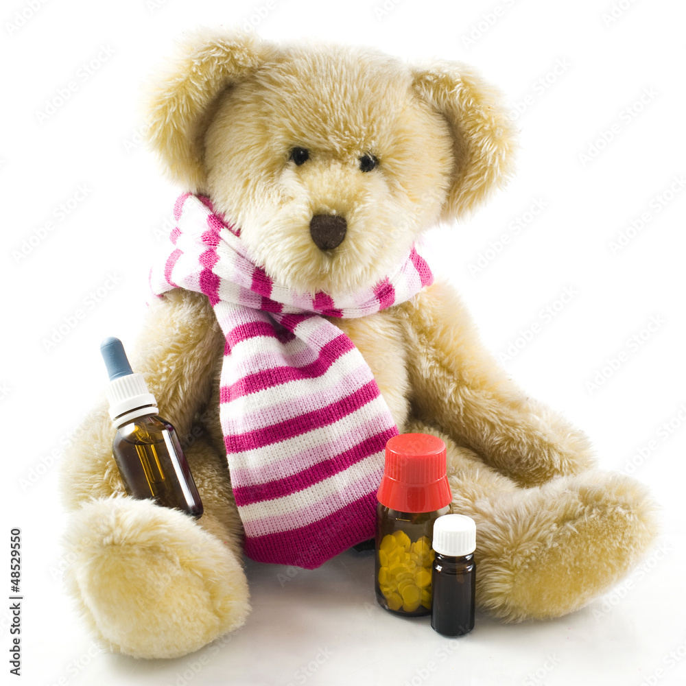 Sick teddy bear - Kranker Teddybär Stock-Foto | Adobe Stock