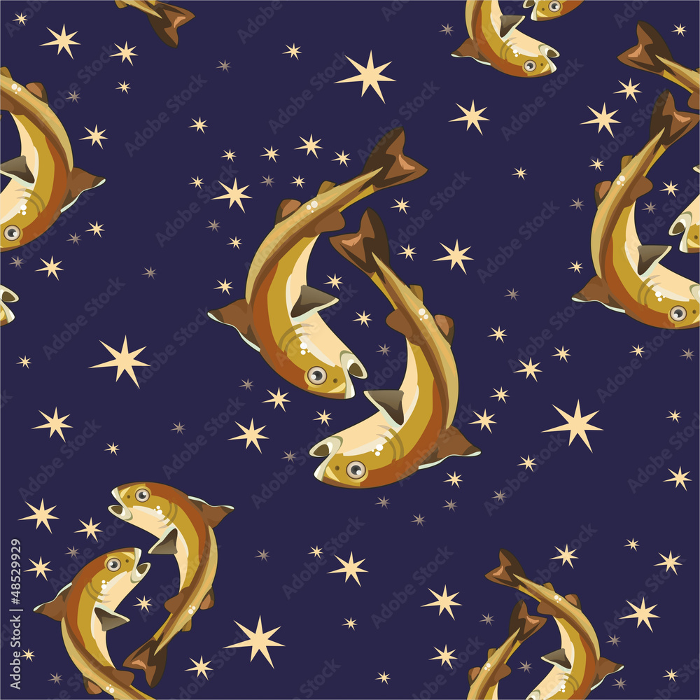 Naklejka premium pattern of the sign Pisces