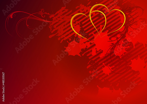 Valentinstag Herzen Hintergrund Floral