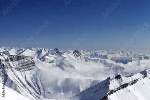 Winter mountains. Georgia, region Gudauri.