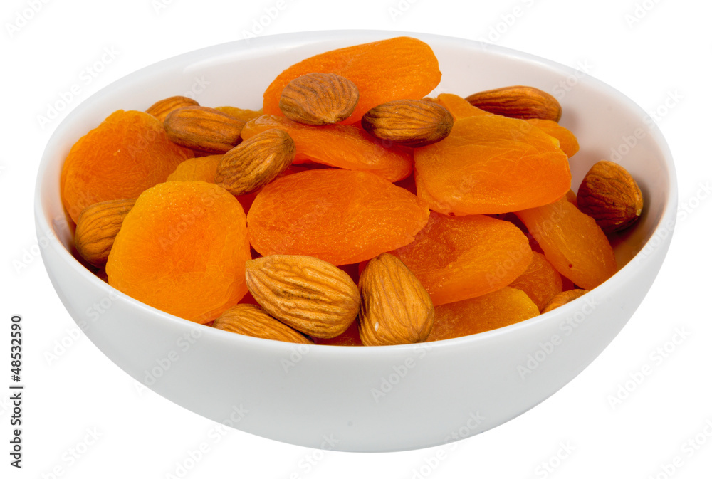 Mixed almonds and dried apricots Mixed almonds and dried apricots